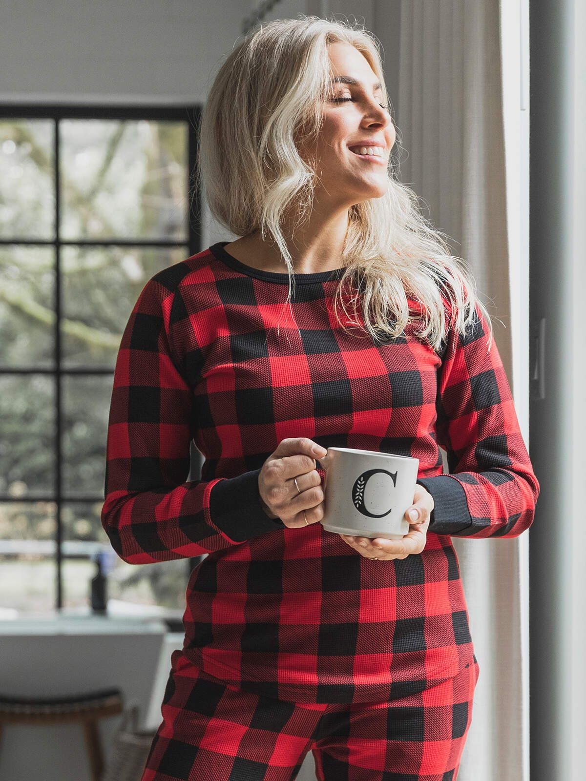 Thermal Buffalo Plaid Ladies Long Sleeve